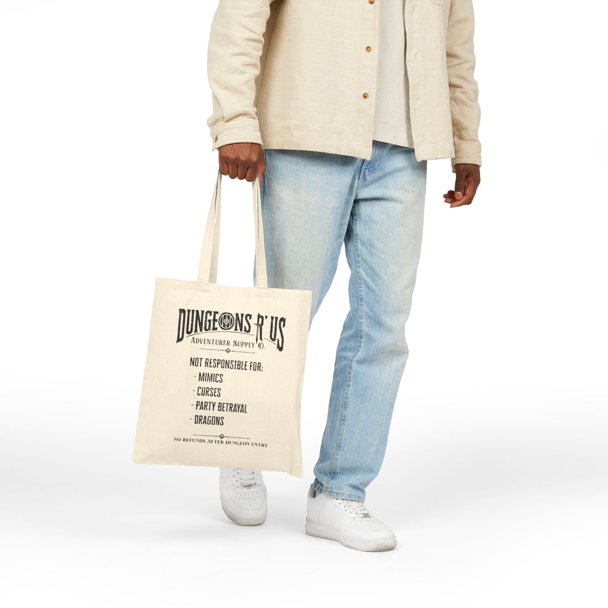 Dungeons R’ Us Tote Bag – Funny DnD Gift, Fantasy RPG Shopping Bag, Adventurer Supply Co. Merch