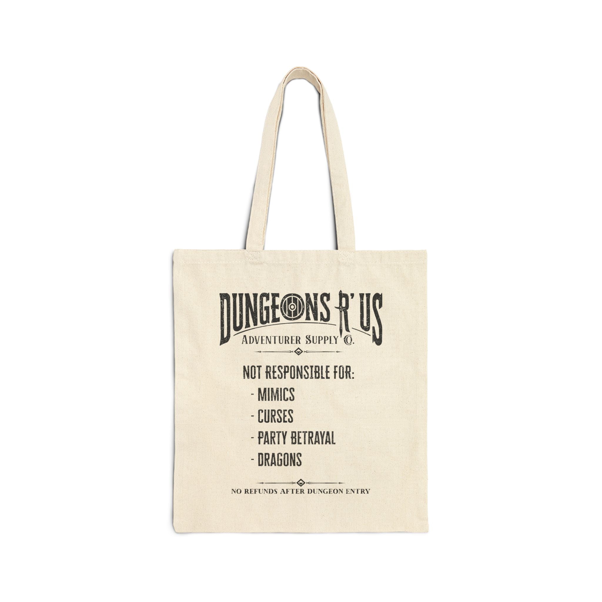 Dungeons R’ Us Tote Bag – Funny DnD Gift, Fantasy RPG Shopping Bag, Adventurer Supply Co. Merch
